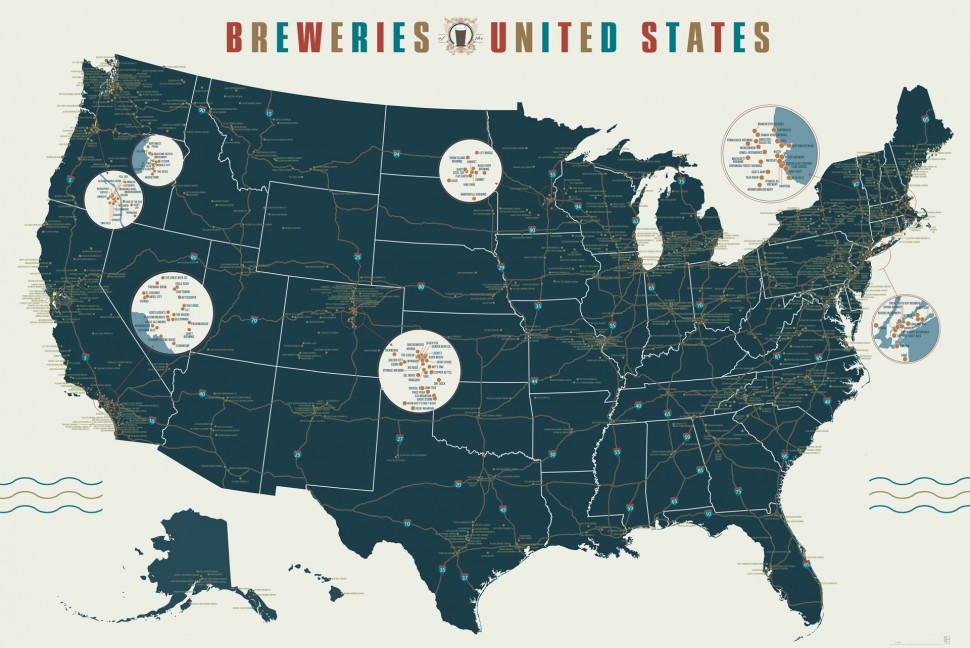 map of california breweries
