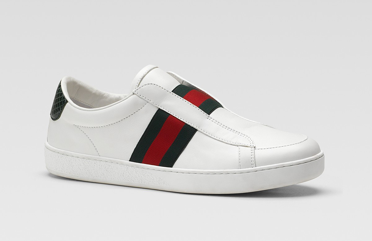 gucci white slip ons